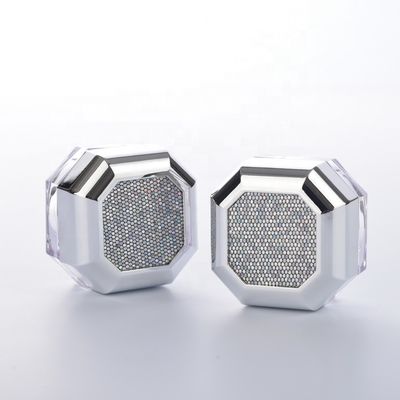 ποιότητας  Other Empty Luxury Cosmetic Plastic Octangle Powder Jar With Strainer Loose Powder Compact Case εργοστάσιο